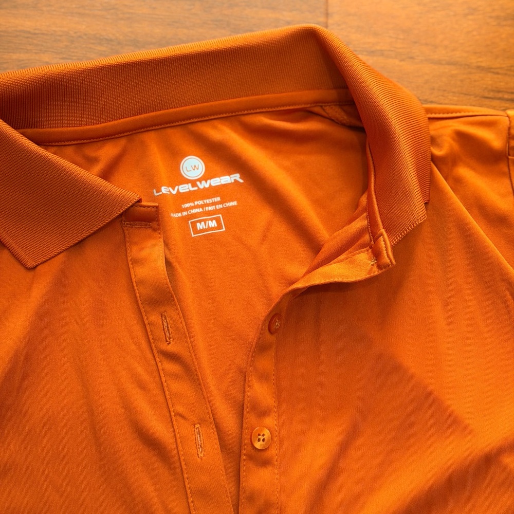 2 Women's golf Polo Shirt Set - orange  and navy size M - Picture 3 of 3